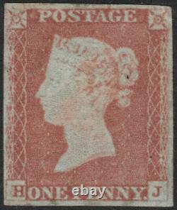 1841 SG8 1d RED BROWN PLATE 84 MINT HINGED GUM 4 MARGINS RE-ENTRY CAT £600 (HJ)