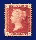 1868 Sg43 1d Red Plate 114 G1 Jk Mounted Mint Hinged Cat £325 Dsnj