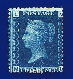 1876 SG46 2d Blue Plate 15 G3(1) ML Misperf Mounted Mint Hinged Cat £375 dsyd
