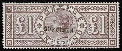 1884 £1 Brown-Lilac SG 185s NB Specimen Very Fine Mounted Mint Cat. £2,800.00