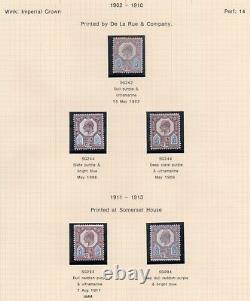 1902-12 EDWARD VII Mint o. G SUPERB Shades 14 Album Pages 102 Stamps, Huge cat