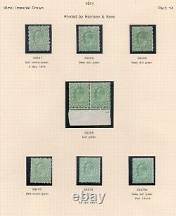 1902-12 EDWARD VII Mint o. G SUPERB Shades 14 Album Pages 102 Stamps, Huge cat