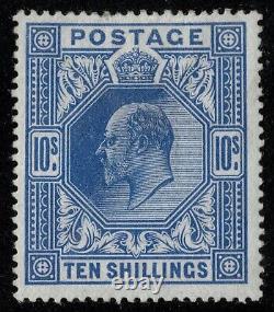1912 SG 319 10/- Blue Fine Lightly Mounted Mint Cat. £1,100.00