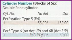 1947 SG474a Q27 11d PLUM CYLINDER BLOCK OF 6 PERFORATION TYPE 5 MINT CAT £450.00