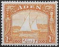 Aden 1937 SG 10 2 rupees yellow Mint never hinged Cat £120