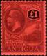Antigua 1921-29 Kgv £1 Purple & Black/red Sg. 61 Mint (hinged) Cat£275