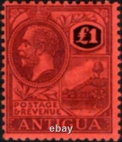 Antigua 1921-29 KGV £1 Purple & Black/Red SG. 61 Mint (Hinged) Cat£275