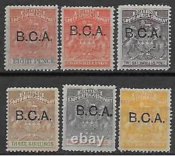 British Central Africa stamps 1891 SG 6a+8-12 MLH VF CAT VALUE $375