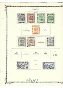 Brunei Stamp Collection 1906-1952, 53 stamps Mostly Mint Hinged Cat $333