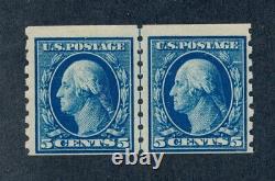 Drbobstamps US Scott #396 Mint Hinged Line Pair Stamps Cat $425