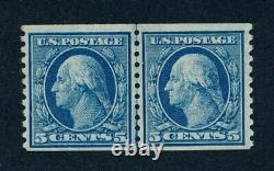 Drbobstamps US Scott #458 Mint Hinged VF-XF Line Pair Stamps Cat $160