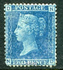 GB 1858-76 2d blue SG 45 plate 7 (ND) hinged mint (cat. £2,000) perf faults