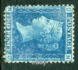 GB 1858-76 2d blue SG 45 plate 7 (ND) hinged mint (cat. £2,000) perf faults