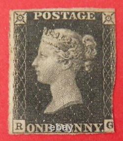 GB PENNY BLACK QV Stamp SG2 Plate 6 Cat £13,500 -lightly mounted mint