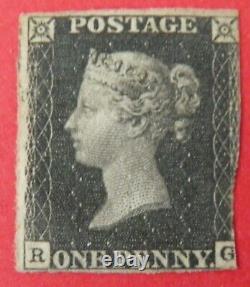 GB PENNY BLACK QV Stamp SG2 Plate 6 Cat £13,500 -lightly mounted mint