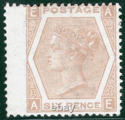 GB QV Stamp SG. 123 6d Pale Buff Plate 11 (AE) (1872) Mint LMM Cat £1,100 REDG40