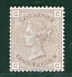 GB QV Stamp SG. 161 4d Grey-Brown Plate 17 (1880) Mint XLMM Cat £475+ BRRED37