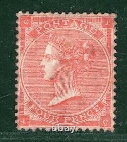 GB QV Stamp SG. 79 4d Bright Red (Plate 3) (1862) Mint MMCat £2,200- PIRED35