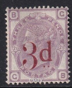 GB QV Surface Printed SG159 3d on 3d lilac cat. Value £650 mounted mint