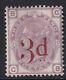 Gb Qv Surface Printed Sg159 3d On 3d Lilac Cat. Value £650 Mounted Mint