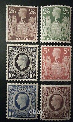 GB SPECIAL PRICE£150.1937-48 ARMS SET OF 6. PRISTINE MNH CONDITION.cat. £600