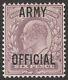 Great Britain 1902'army Official' On Kevii 6d. Sg O52 Cat £2800. Certificate