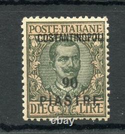 ITALIAN POs CONSTANTIOPLE 1922 90pi on 10L surcharge mint hinged SG 89. Cat £600