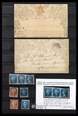 Lot 37525 MNH/MH/used stamp collection Great Britain 1840-1951. High cat