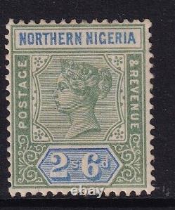 Northern Nigeria 1900 -Sg8- QV 2/6 green & ultamarine-mounted mint-cat £180 (2)