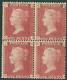 Qv Sg43 1d Rose Red Pl. 100 Block 4 Mint Previously Very Lightly Hinged Cat£320