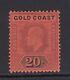 Sg 48 Gold Coast 1902. £1 Purple & Black/red. Mounted Mint Cat £190