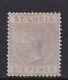 St. Lucia Sg35 Qv 6d Lilac Die I Mounted Mint Cat £300