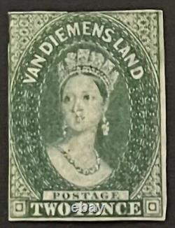 Tasmania stamps 1855 2d Deep Green WMK Large Star'Mint' hinged cat £6,000