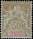 Vegas -1892 French Polynesia 50c Brown Sc# 18 Mh, Og Cat= $275