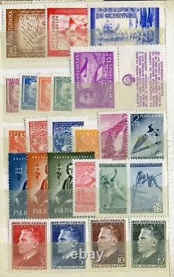 #101f Yugoslavia 1945-1957 Vieille Collection Mint Jamais Hinged Michel Chat. 800
