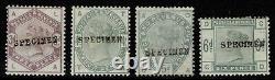 1883 Lilas & Verts SET d'ÉCHANTILLONS x10 SG187s à SG196s Très bon état Cat. £1,790.00