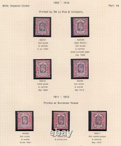 1902-12 Edward VII Mint O. G Superb Nuances 14 Pages D'album 102 Timbres, Gros Chat