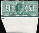 1902 Sg 266 £1 Dull Blue-green Très Fin Marginal Mint Mounted Cat. 2 000,00 £
