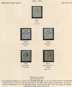 1912-20 George V Collection Mint Superb Shades 8 Pages D'album 61 Timbres, Énorme Chat