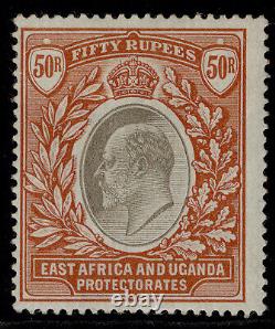 AFRIQUE DE L'EST et OUGANDA EDVII SG16, 50r gris et rouge-brun, M NEUF. Valeur catalogue £2750.
