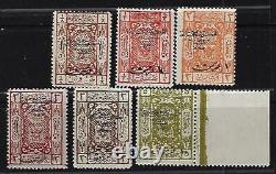 Arabie Saoudite 1925 Sg 155-160 Ensemble complet de six timbres neufs avec charnière Valeur cat. £312