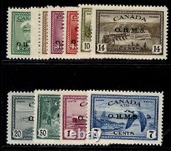 Canada Gvi Sg O162-o171, 1949 Set Complet, Lh Mint. Catégorie 275 £