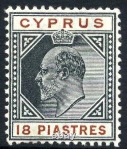 Chypre 1902-04 18pi Mint Jamais Articulé Sg 58 Cat 900,00 £