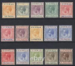 Chypre 1921-23 10pa-9pi Gv Menthe Légère Sg 85-97 Cat £287