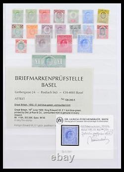 Collection de timbres Lot 37525 MNH/MH/usagés Grande-Bretagne 1840-1951. Valeur élevée.