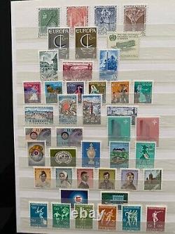 Collection de timbres du Luxembourg 1947-1968 avec plus de 370 timbres neufs MH, valeur catalogue de 2000+ £
