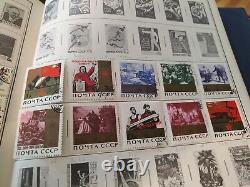 Collection merveilleuse de timbres du monde entier dans l'album de luxe HEHarris Statesman parfait
