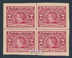 Drbobstamps US Scott #371 Bloc de 4 timbres avec charnière au centre neuf sans trace de charnière Valeur catalogue : 160 $