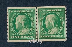 Drbobstamps US Scott #392 Paire de timbres à charnière Mint Ligne Cat $190