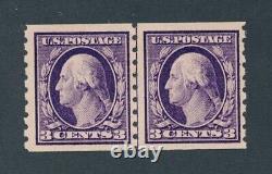 Drbobstamps US Scott #394 Paire de timbres neufs avec charnière Catégorie $425